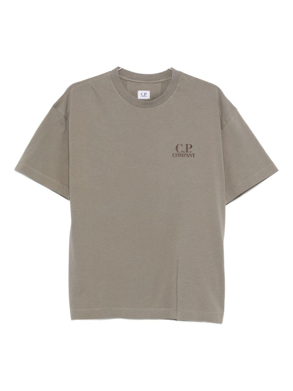 30/1 Jersey Short Sleeve Logo T-shirt 19CMTS103A005100W 356 FALLEN ROCK CP COMPANY 