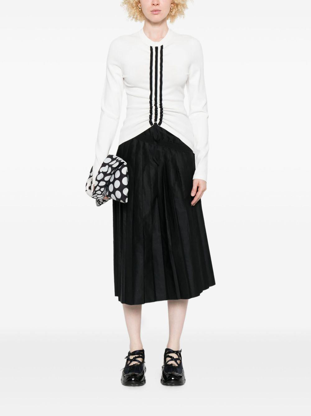 Felpa a maniche lunghe con righe KD4760 WHITE Y-3 