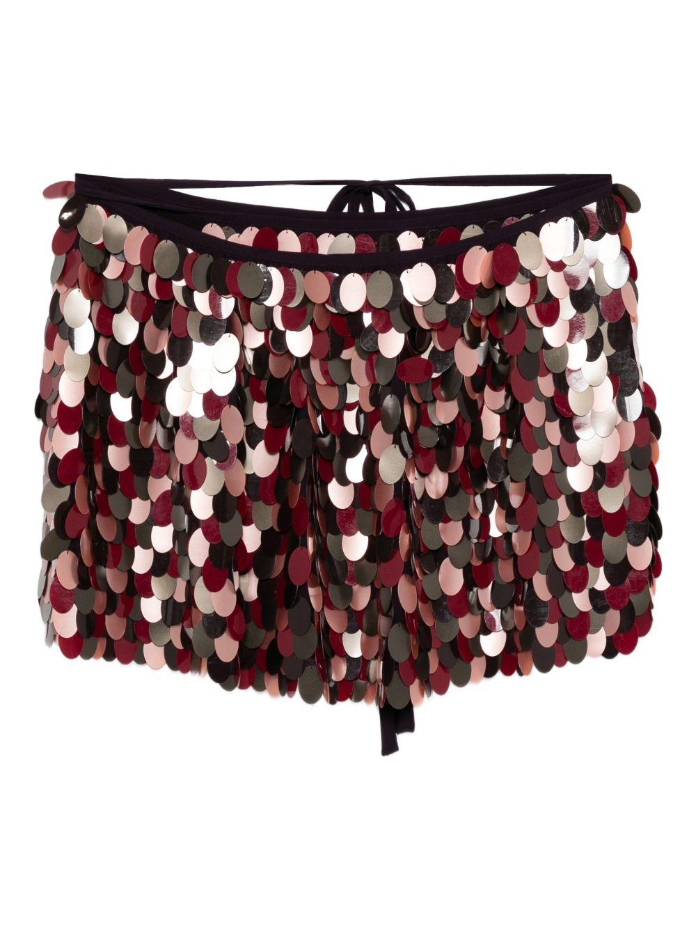 Gonna a Portafoglio Ricamata GABRINAEMB2317 358 BURGUNDY DRIES VAN NOTEN 