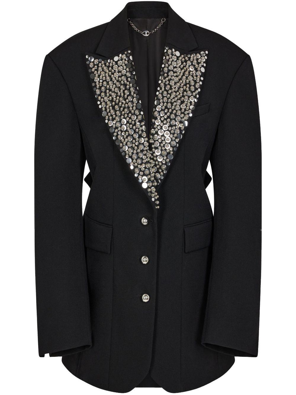 Blazer con ricamo 25ECVE019LA0262 P001 BLACK RABANNE 