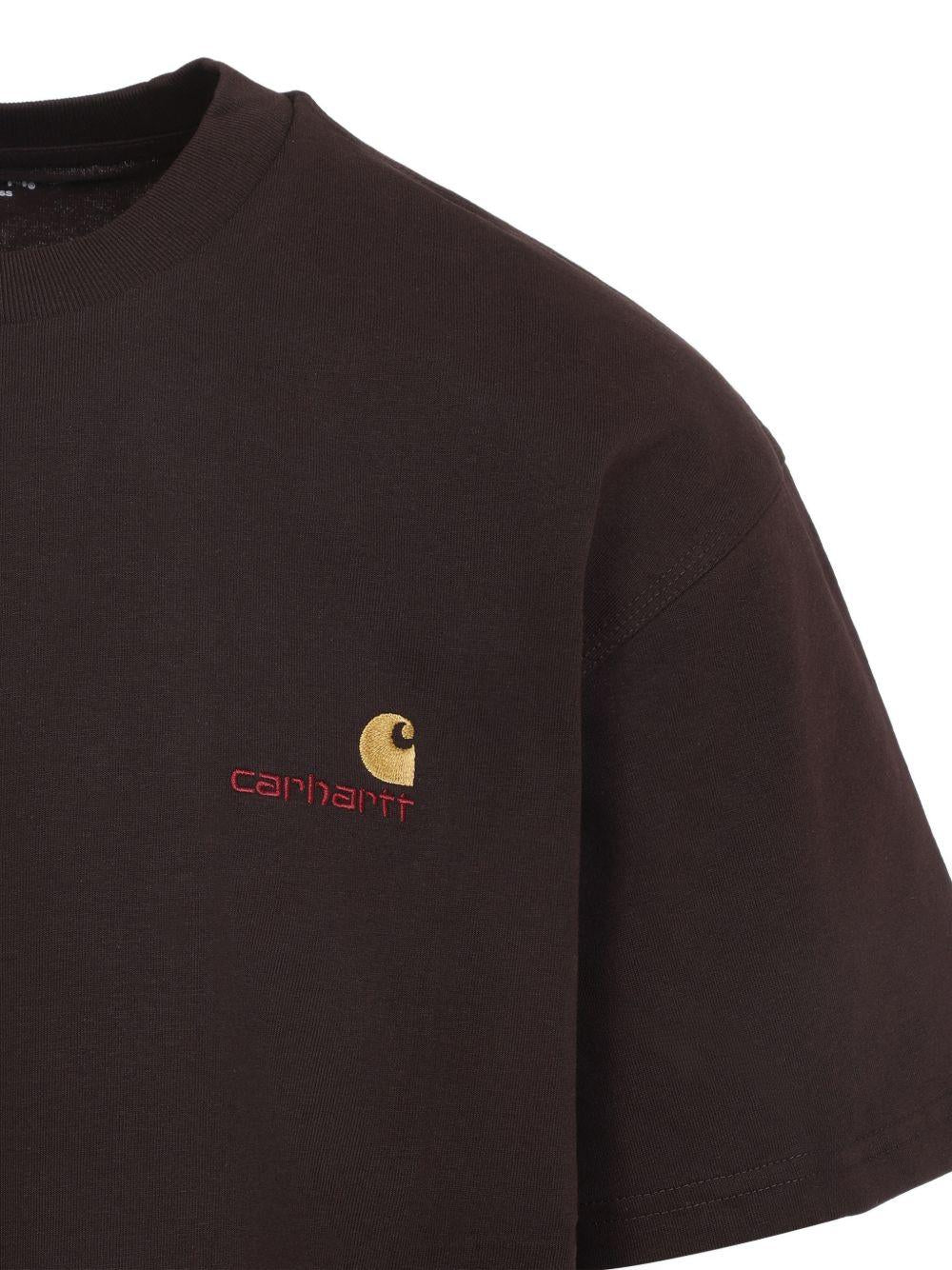 S/S American Script T-Shirt Organic Cotton Single Jersey I029956 33HXX PALISANDER CARHARTT WIP 