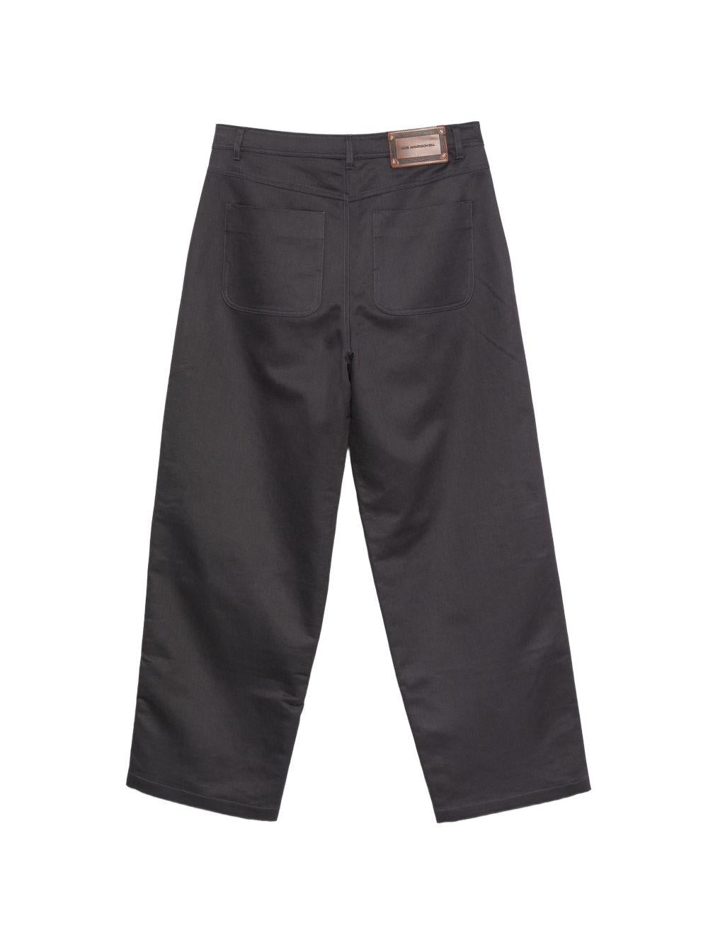 Cut-out wrap wide-leg trousers APA868M CHARCOAL NAVY ANDERSSON BELL 