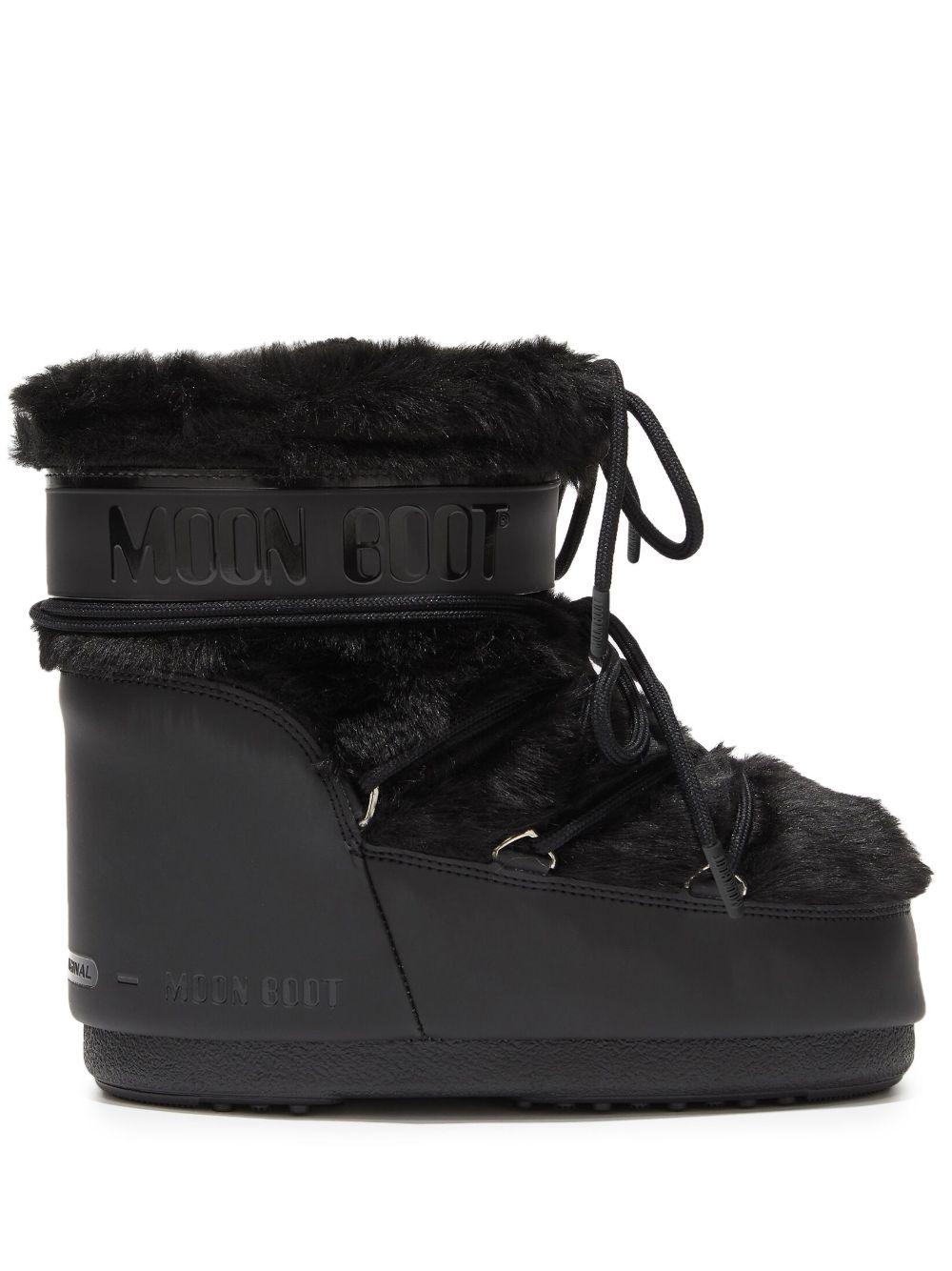 Icon Low Boot in Ecopelliccia 80D1409390 N001 BLACK MOON BOOT 