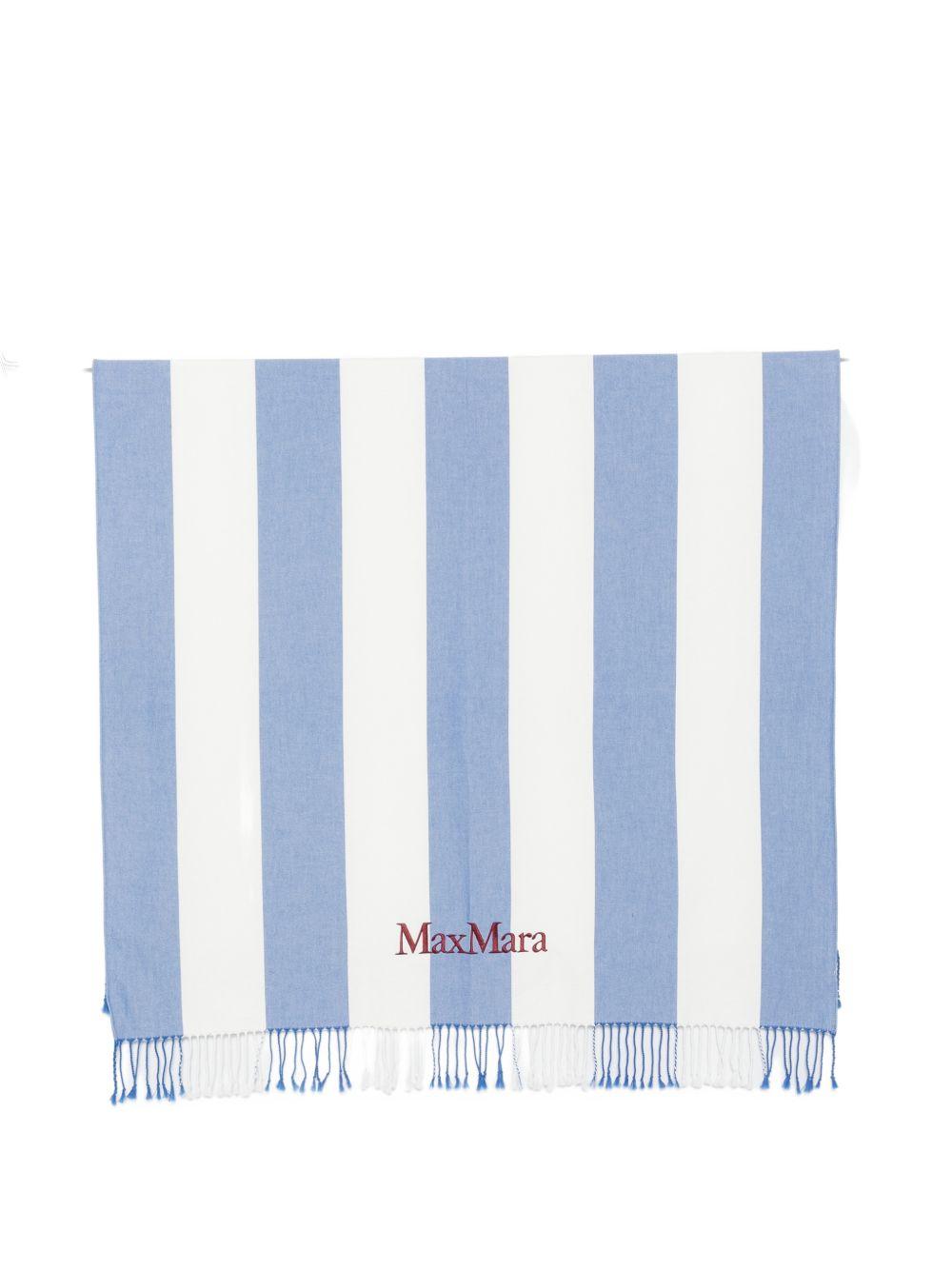 Telo Mare In Cotone BCHRECENTE 001 BIANCO AZZURRO MAX MARA 