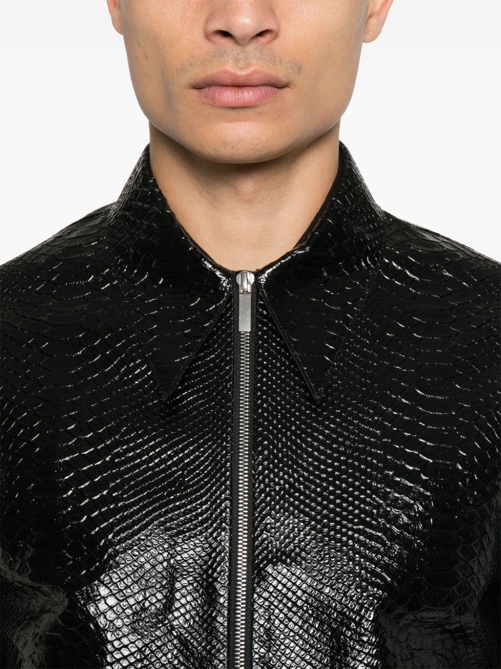 Bomber N°13 Pitone Stampato Nero SS25N13 PITONE STAMPATO NERO SAPIO 