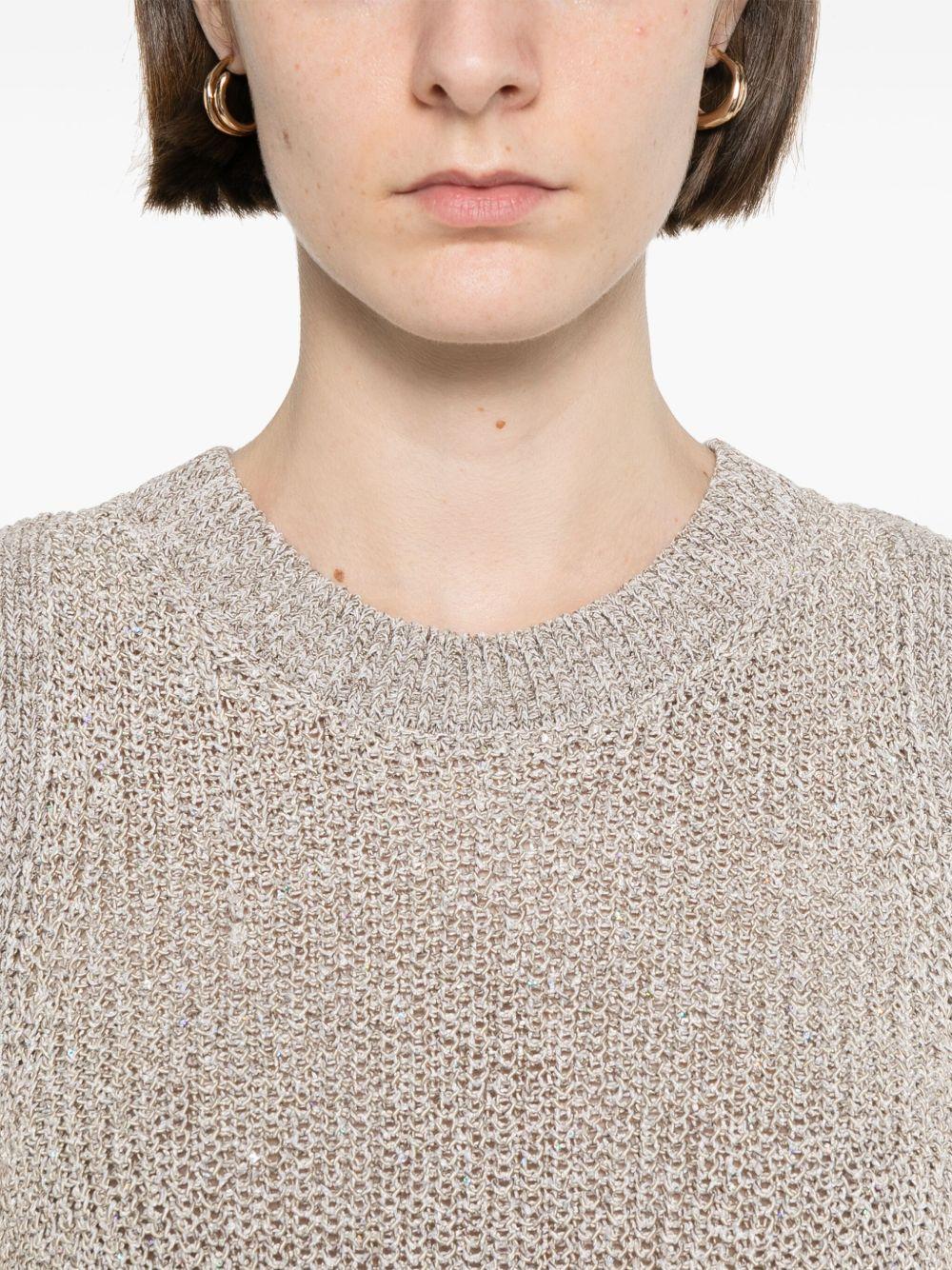 Smanicato in glitter knit MG000167D76068 2600 Tortora HERNO 