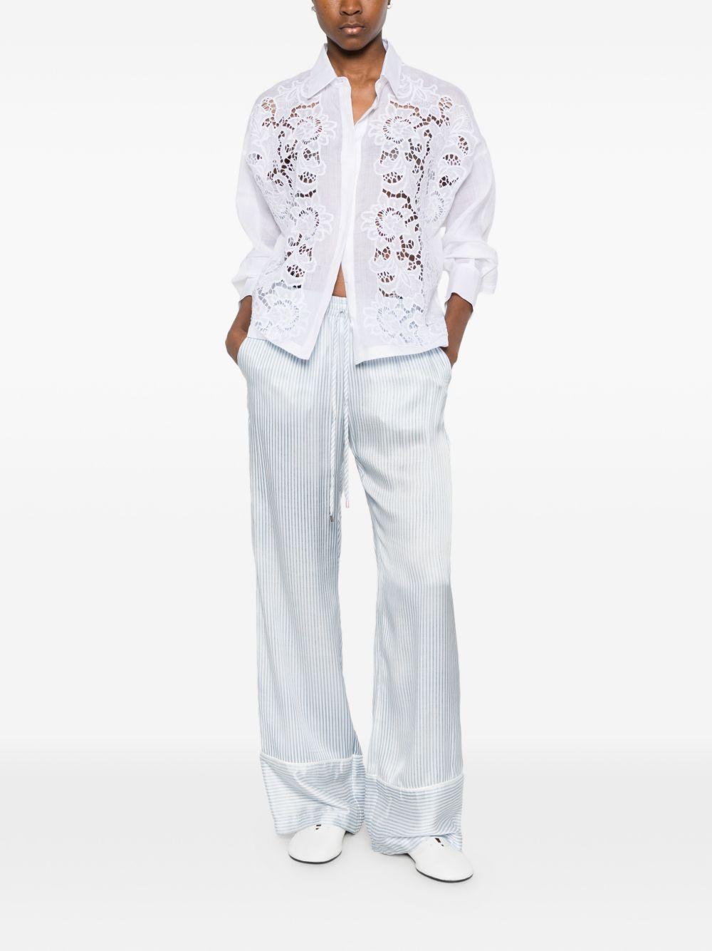 Camicia In Tela Ramie Lavato MSTCALI 031 BIANCO MAX MARA STUDIO 