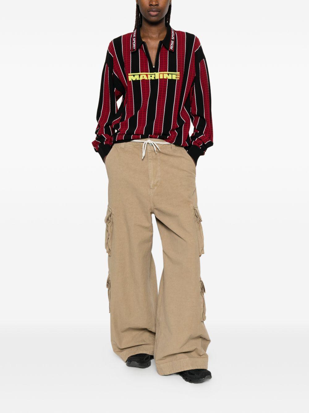 Martine Rose Logo Polo 958YA12120 RED BLACK MARTINE ROSE 