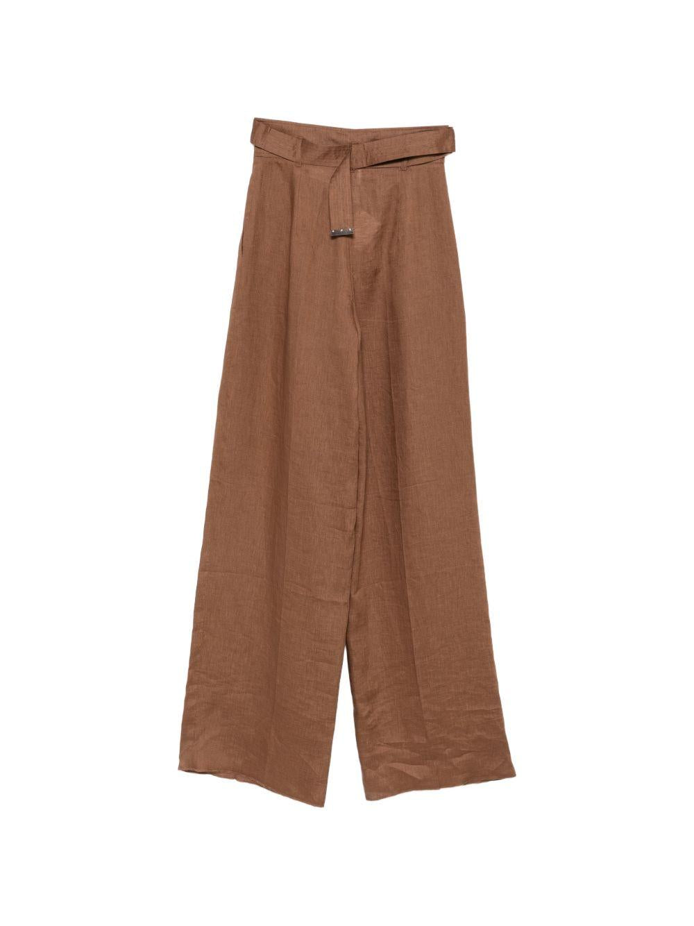 Pantaloni in puro lino MSTMATERIA 038 ARGILLA MAX MARA STUDIO 