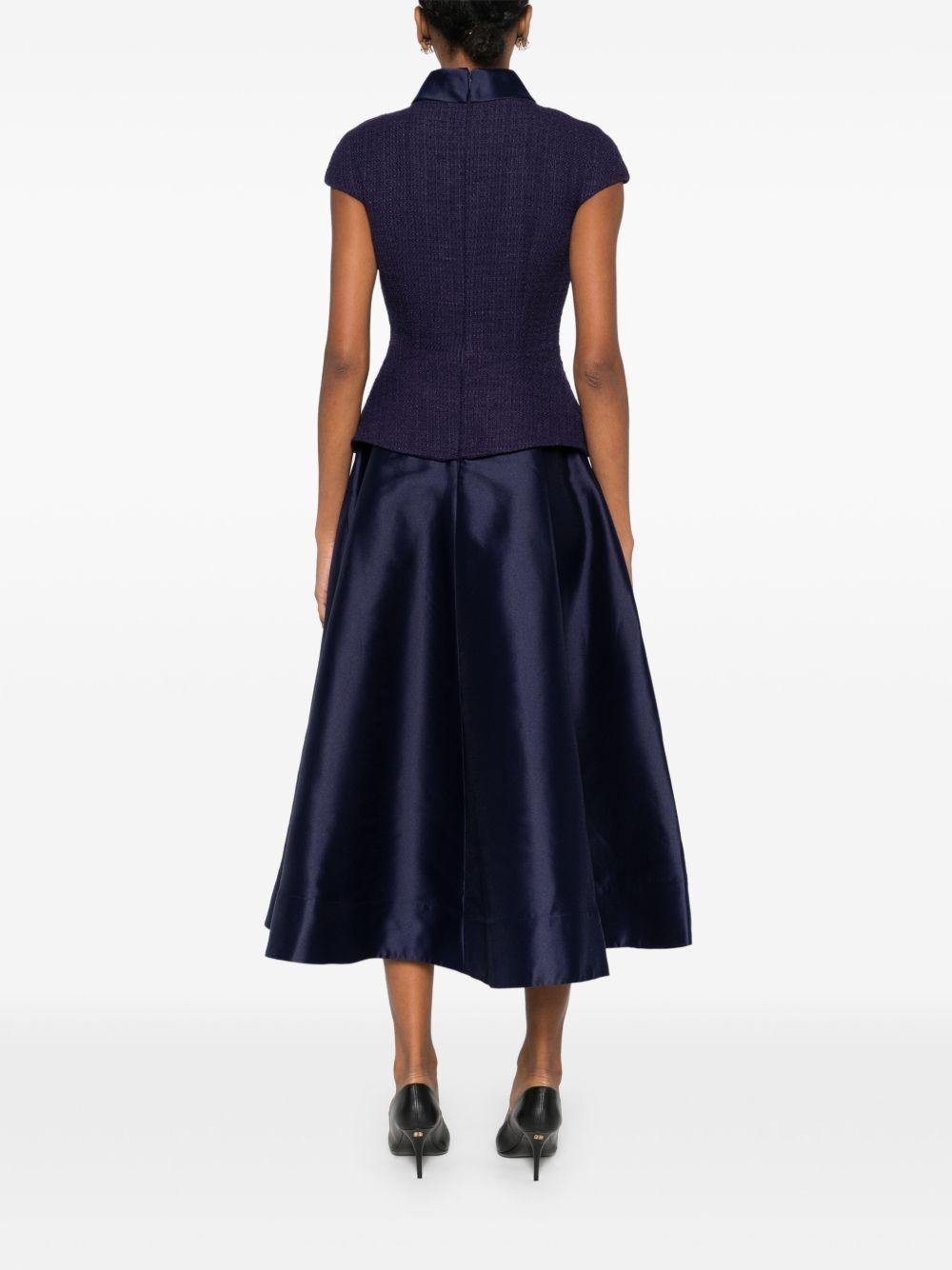 Abito Midi Boucle Taffetà RS26161MN NAVY SELF-PORTRAIT 