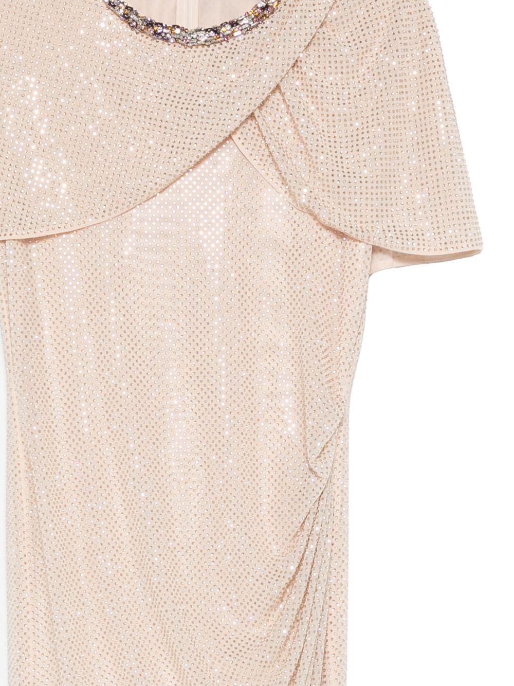 Maxi Abito Con Cristalli RS26502XCH CHAMPAGNE SELF-PORTRAIT 