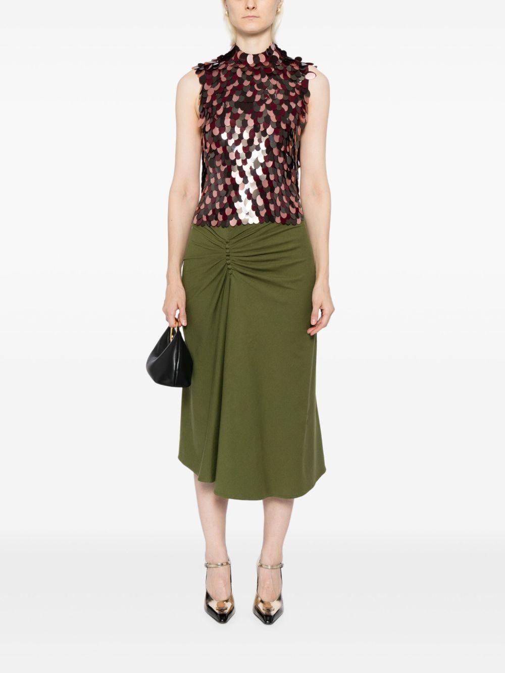 Embellished Bib CARMASAEMB2317 358 BURGUNDY DRIES VAN NOTEN 