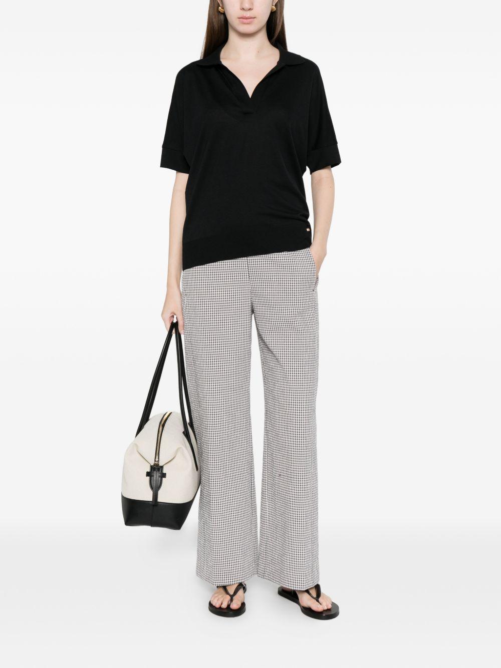 Polo in Glam Knit Effect JPL00113D52056 9300 NERO HERNO 