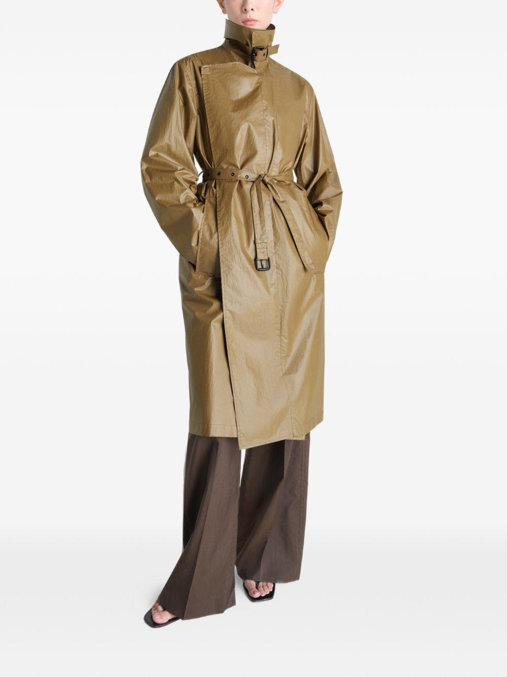 Light Wrap Coat in Light Coated Cotton OW1201LF1381 GR643 KHAKI LEMAIRE 