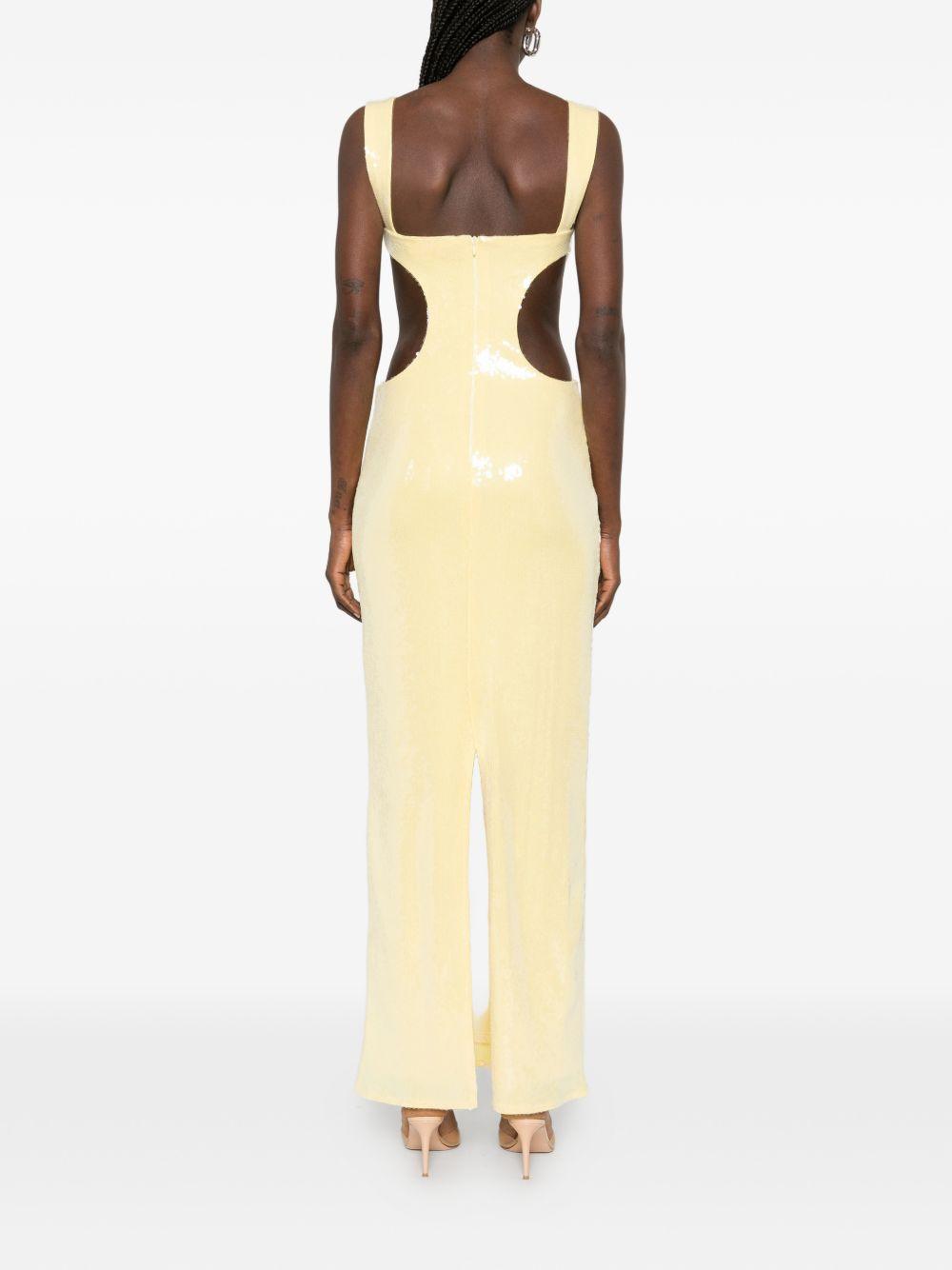 Sequin-embellishment maxi dress A0064ROS62P GIALLO TWENTY FOURHAITCH 