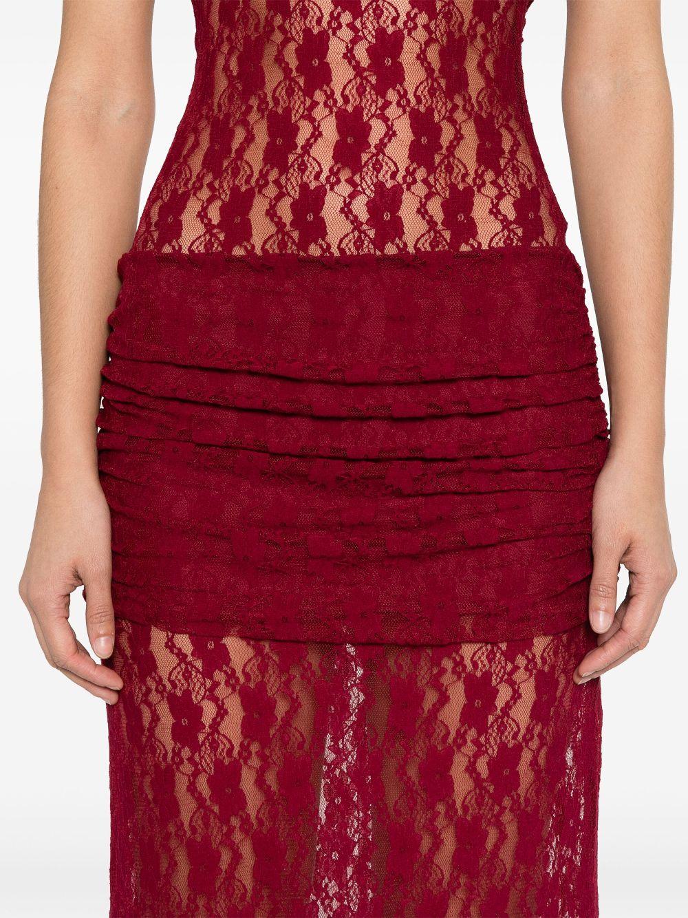 Maxi dress in pizzo 1132702197 2197 RUBY WINE ROTATE 