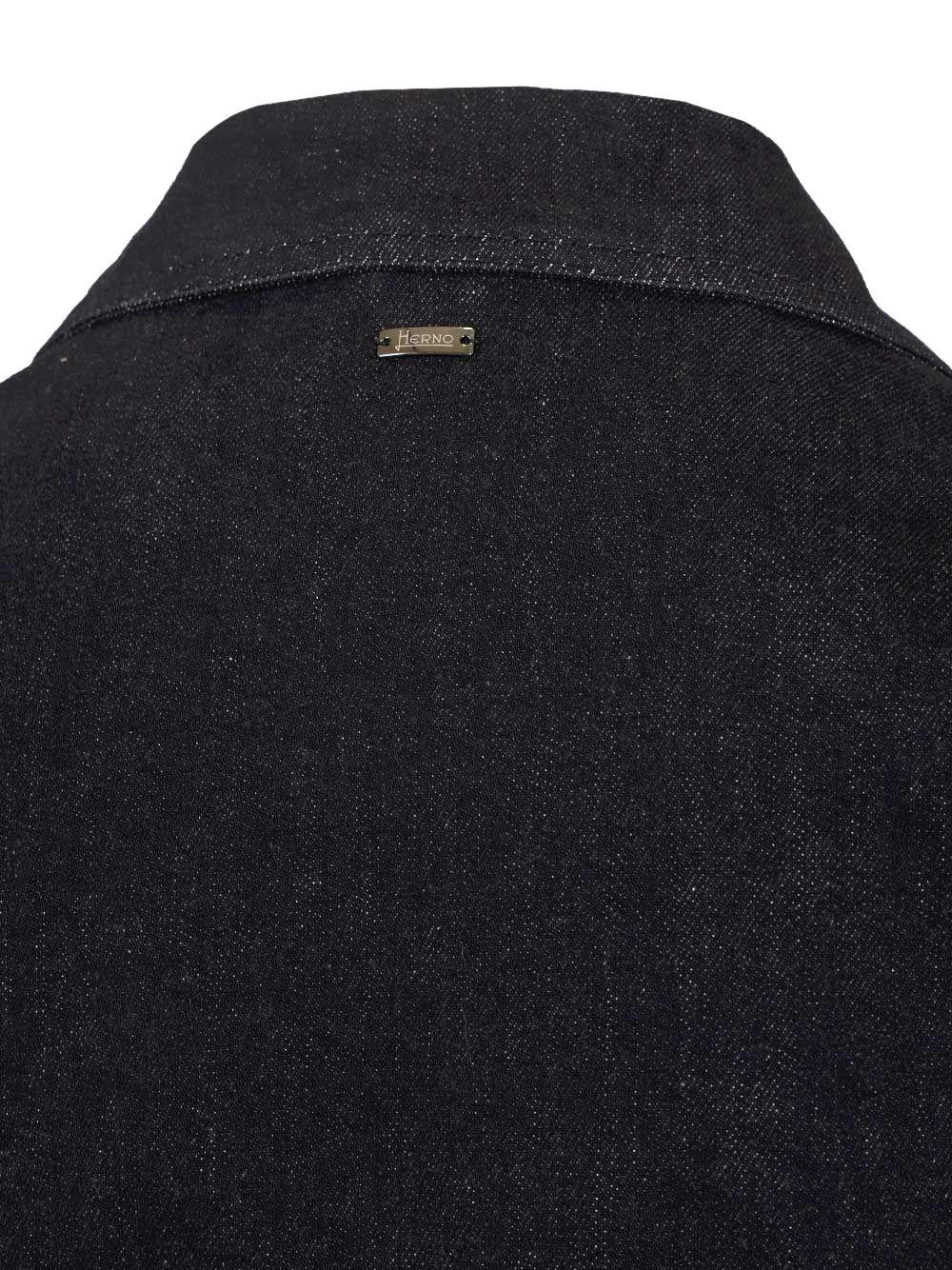 BOMBER A COLLO ALTO IN ECOAGE GI000659U13315 9200 BLUE NAVY HERNO 