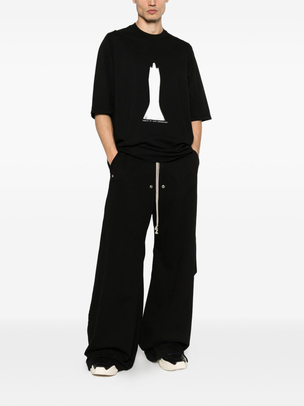 T-shirt girocollo DU01F4274RNEP5 0911 BLACK MILK RICK OWENS DRKSHDW 