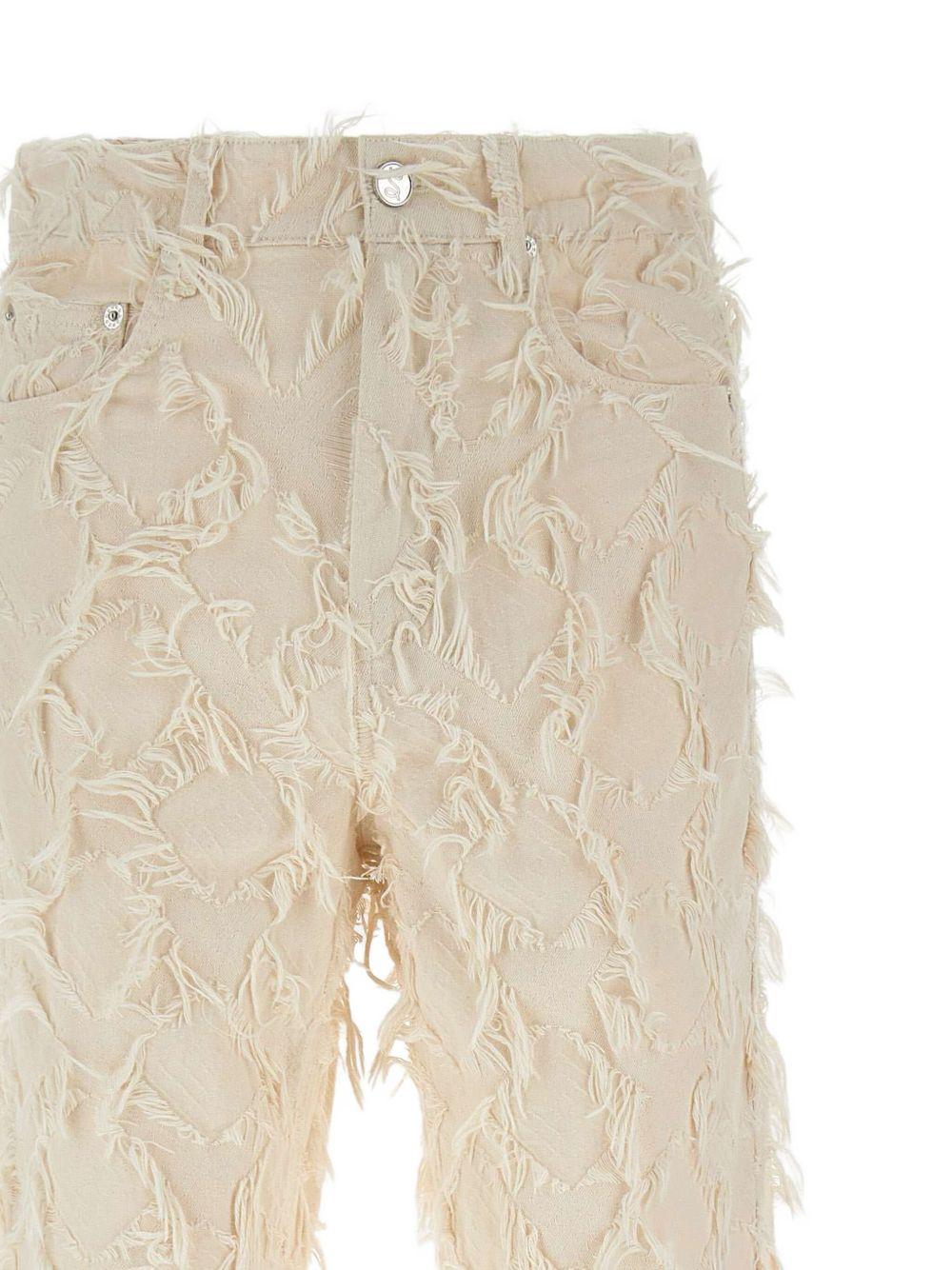 Jeans con frange all-over Nikos MSS25NIKOSF WHITE Séfr 