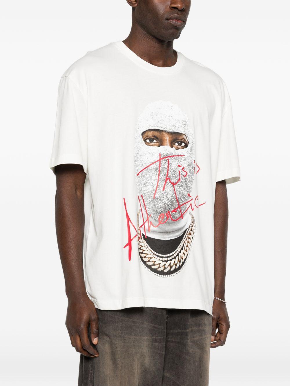 IH NOM UH NIT - T-shirt Mask Authentic Front NUS26286 081 OFF WHITE IH NOM UH NIT 