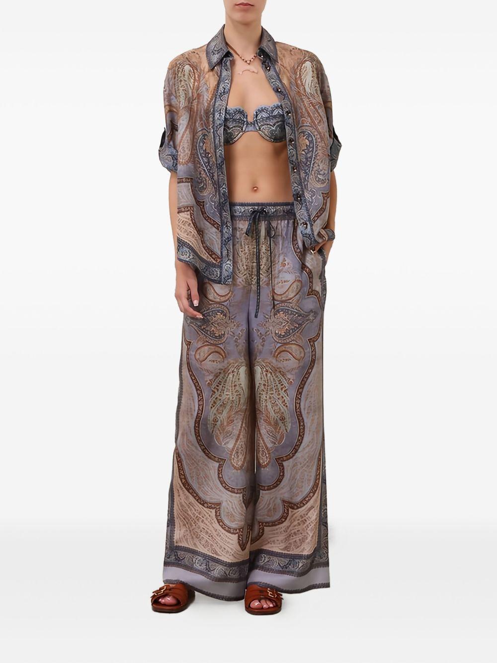 Wanderlust Pantaloni Relaxed 5580PRS262 TAPESTRY BLUE ZIMMERMANN 