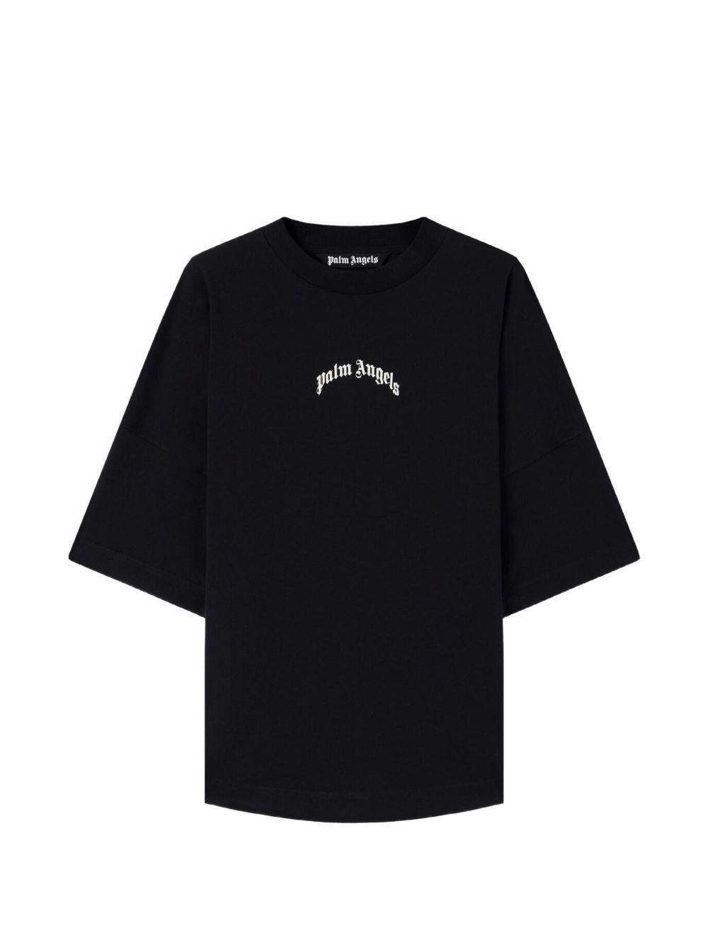 Classic Logo Over T-Shirt PMAA10BS26JER007 1003 BLACK OFF WHITE PALM ANGELS 