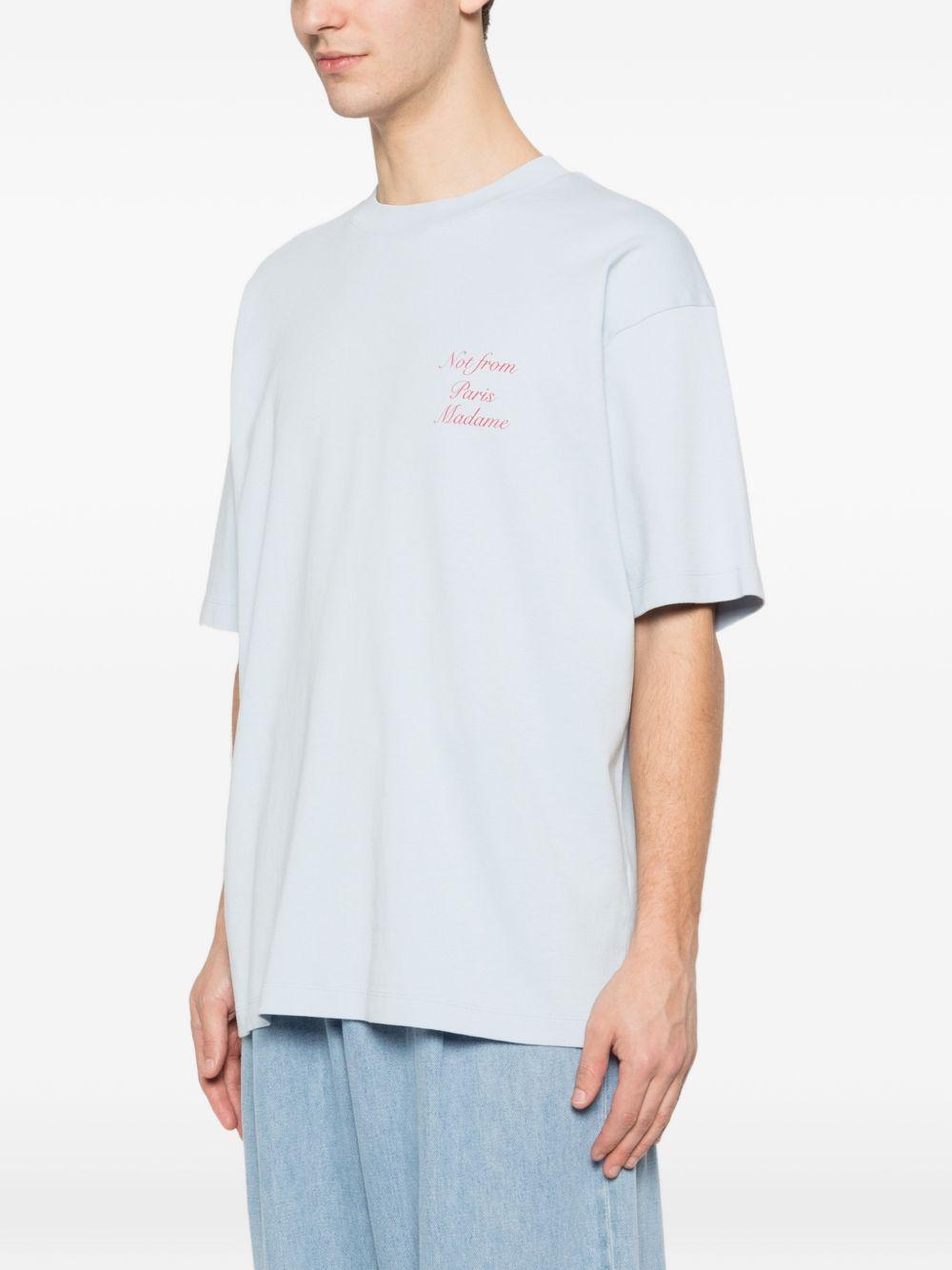 Le T-Shirt Slogan Calligraphy KTS209CO002 LIGHT BLUE DROLE DE MONSIEUR 