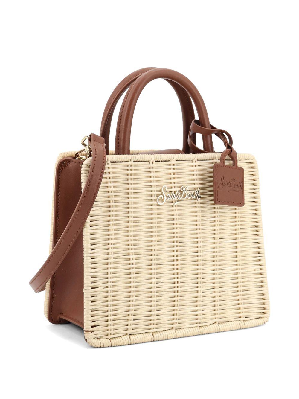 Borsa Mini in Paglia e Pelle SHBM000201737L 1119 STRAW MC2 SAINT BARTH 