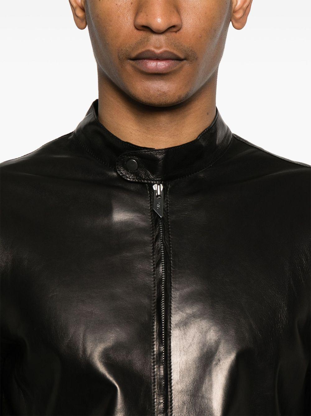 Giacca in pellle 48581U BLACK SALVATORE SANTORO 