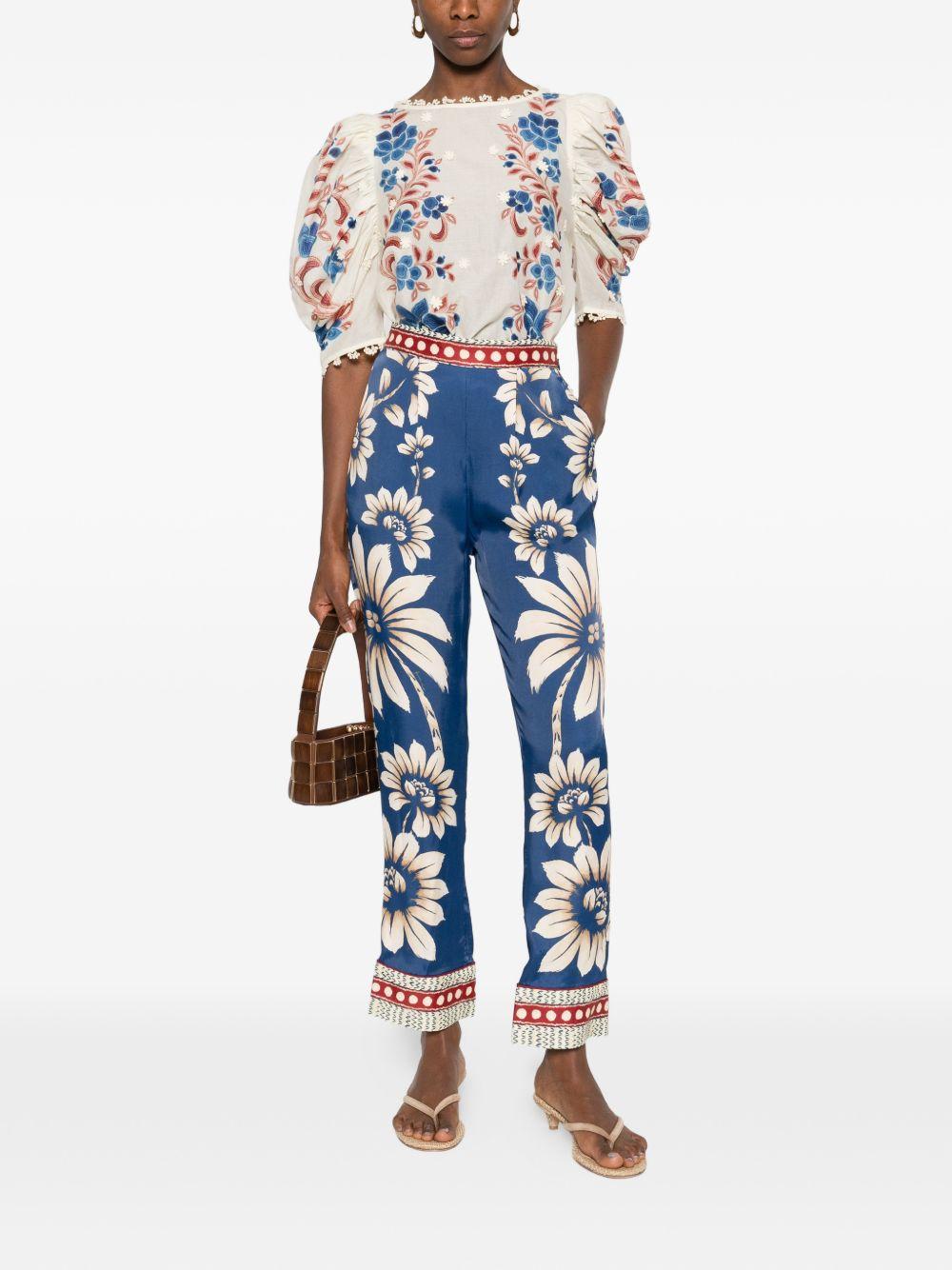 Pantaloni Con Motivo Floreale 344133 26067 LUNA BLUE FARM RIO 