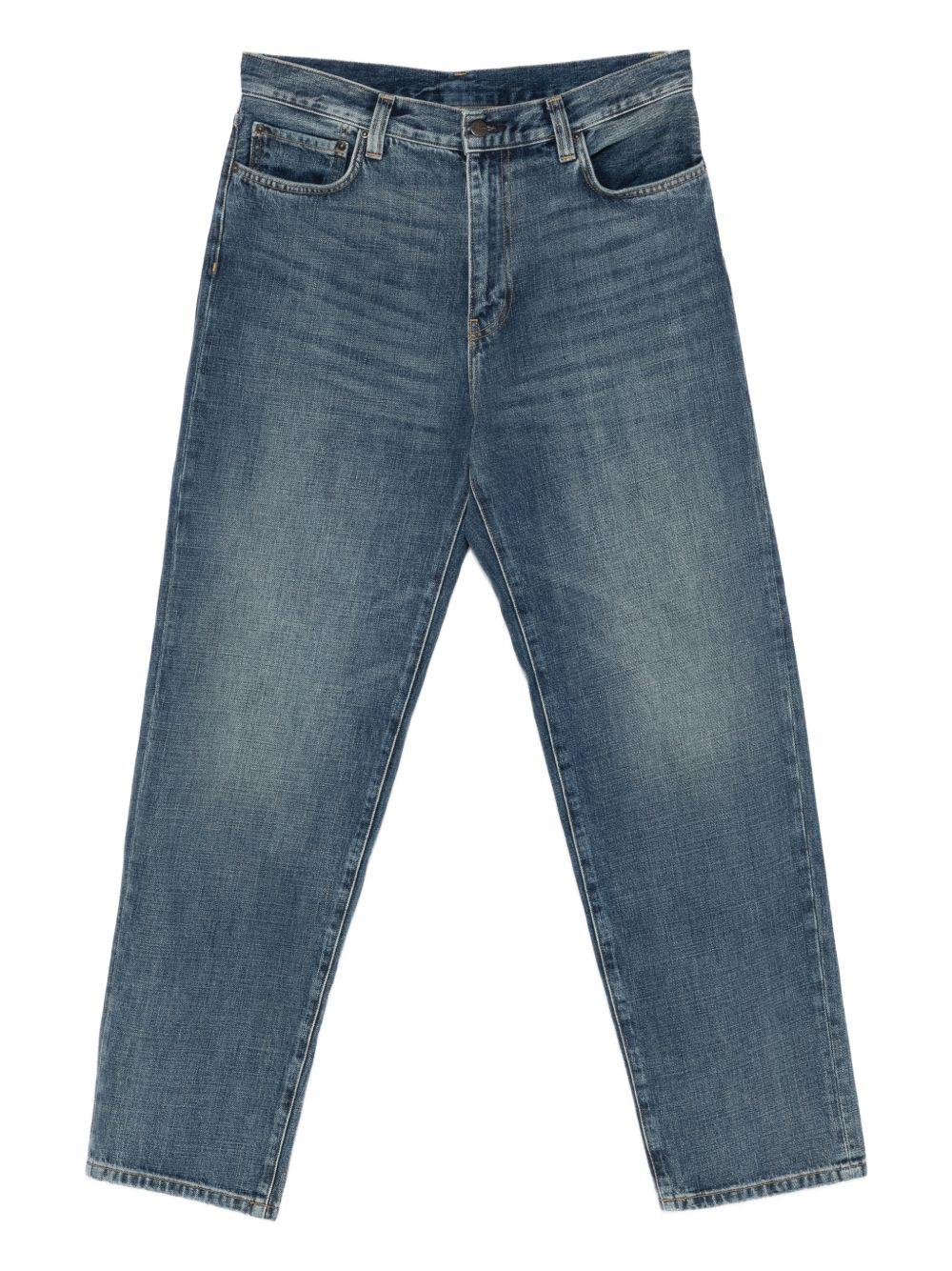 Aaron Pant I035879 014L BLUE DARK USED WASH CARHARTT WIP 