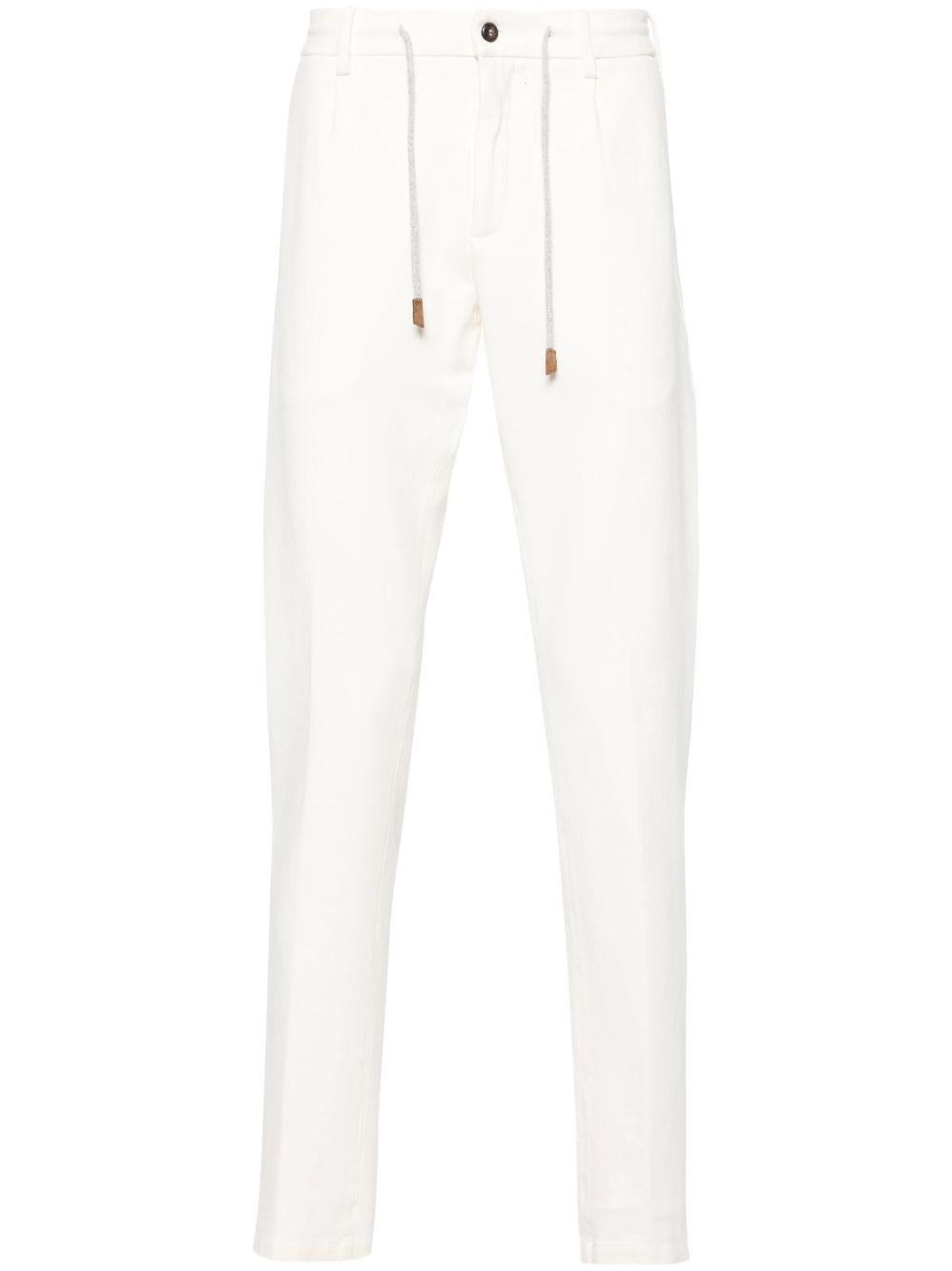 Pantaloni affusolati con coulisse X75PANB21PAN28031 01A BIANCO ELEVENTY 