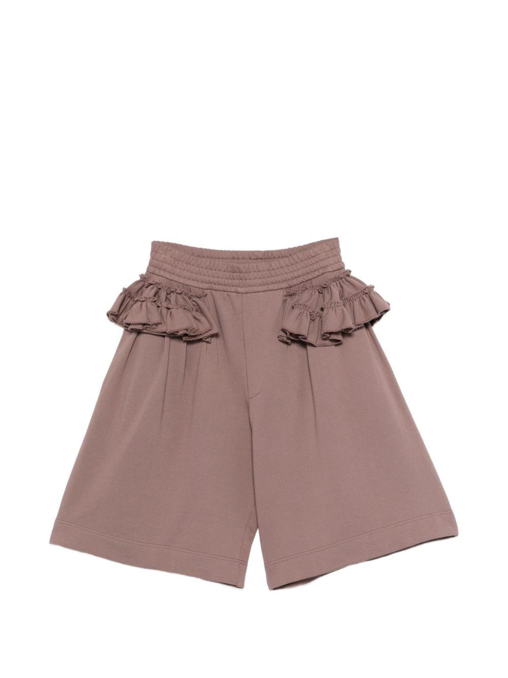 Loose Ruffled Shorts HACUNA3610 811 TAUPE DRIES VAN NOTEN 