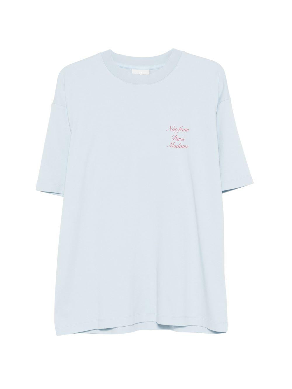 Le T-Shirt Slogan Calligraphy KTS209CO002 LIGHT BLUE DROLE DE MONSIEUR 