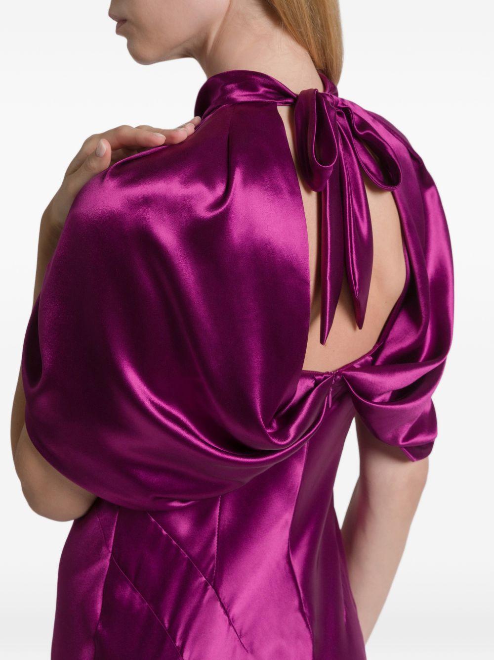 Abito da sera in raso A04301627 0233 ALBERTA FERRETTI 