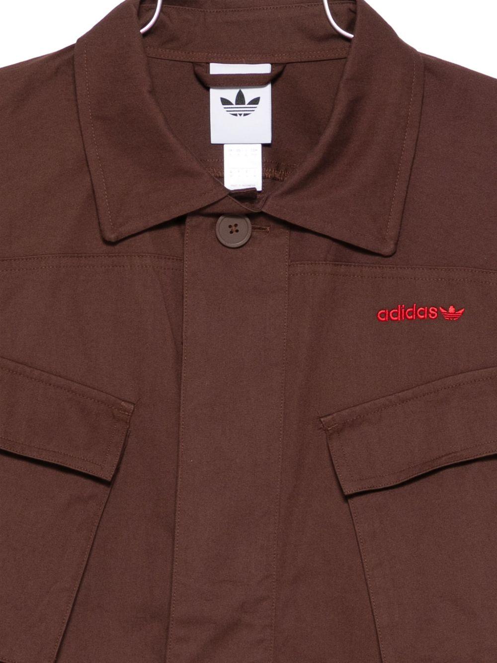 Giacca In Twill Di Cotone JX3104 BROWN ADIDAS ORIGINALS 
