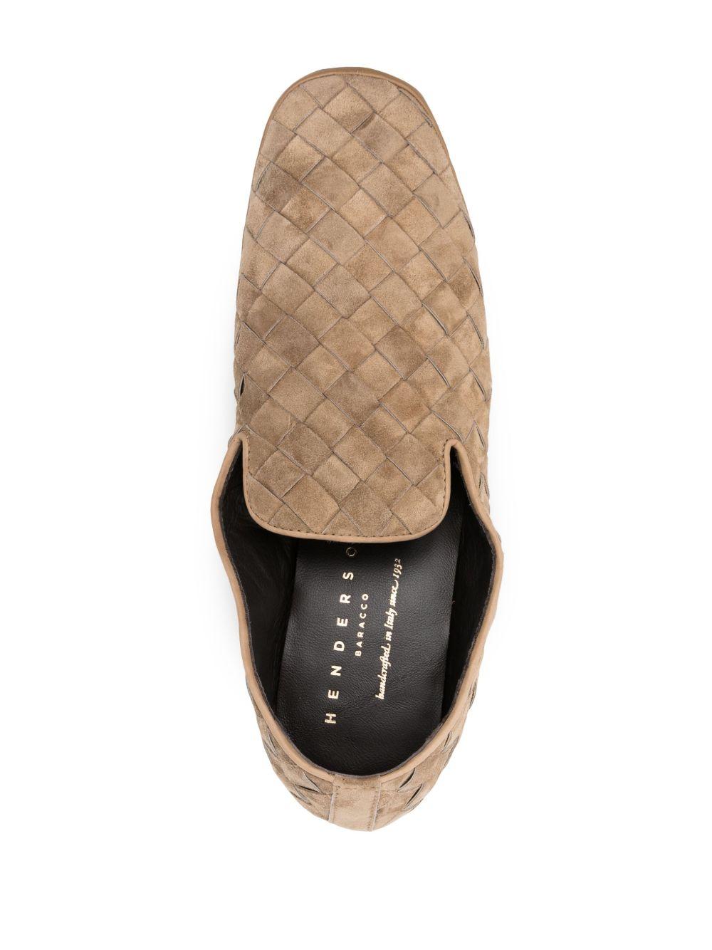 HENDERSON BARACCO - Mocassino slip on in nappa intrecciata GUINEAS0 CASHMERE SIGARO HENDERSON 