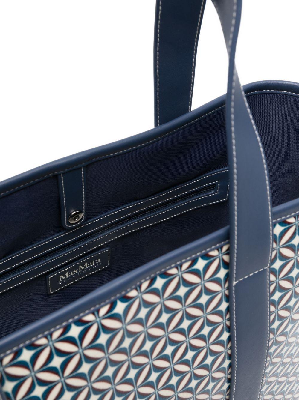 Borsa In Canvas Stampato BCHFARNETO 001 BLUE MAX MARA 
