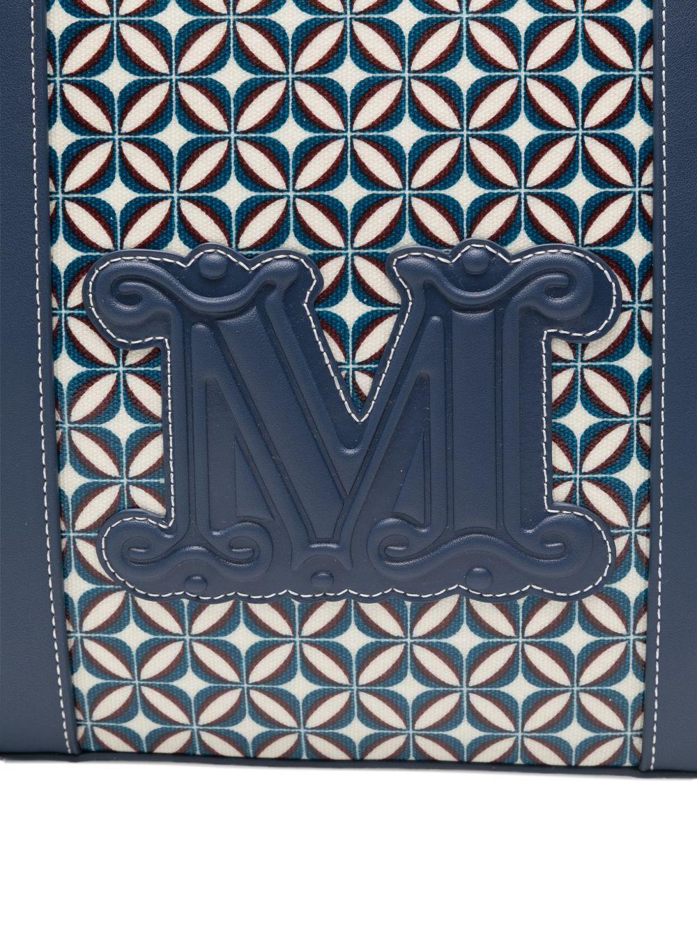 Borsa In Canvas Stampato BCHFARNETO 001 BLUE MAX MARA 