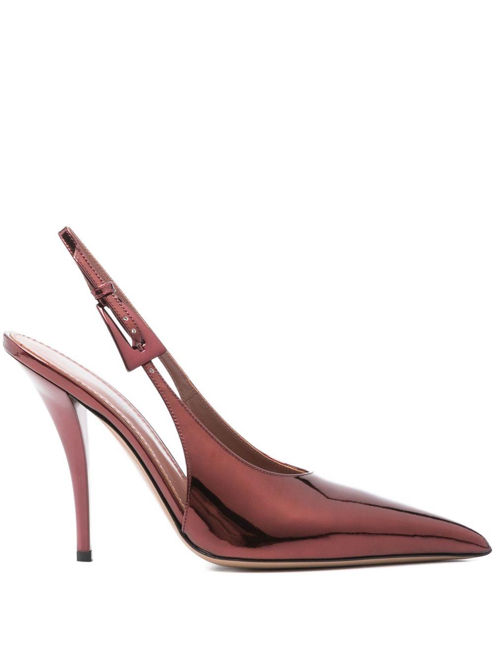 Slingbacks in pelle metallizzata PX1345XNPMR WINE PARIS TEXAS 