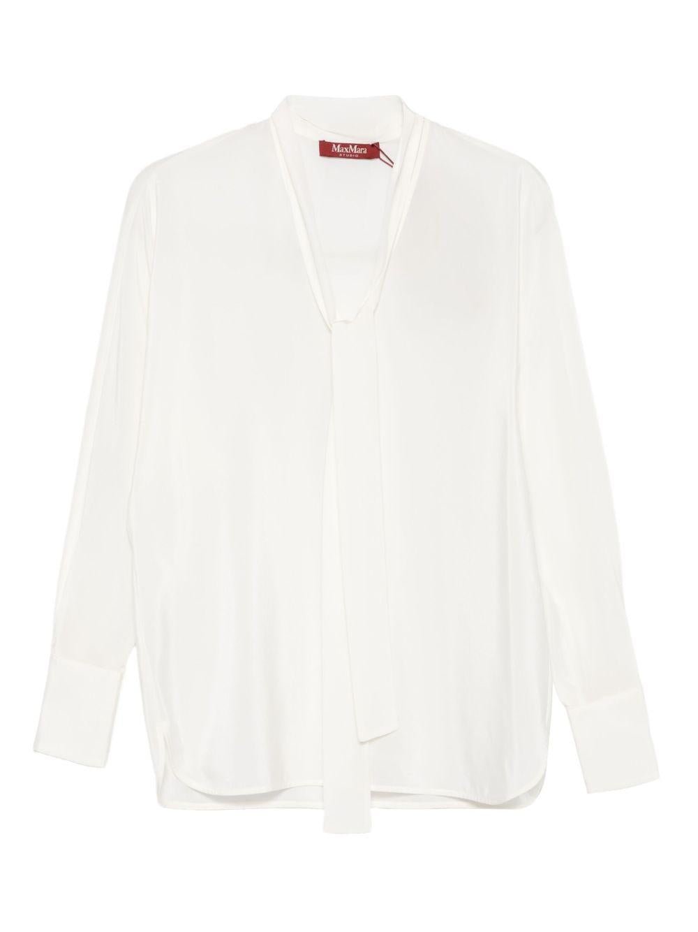 Lusa in crêpe de Chine di seta - Avorio CACOMM10144 042 AVORIO MAX MARA STUDIO 