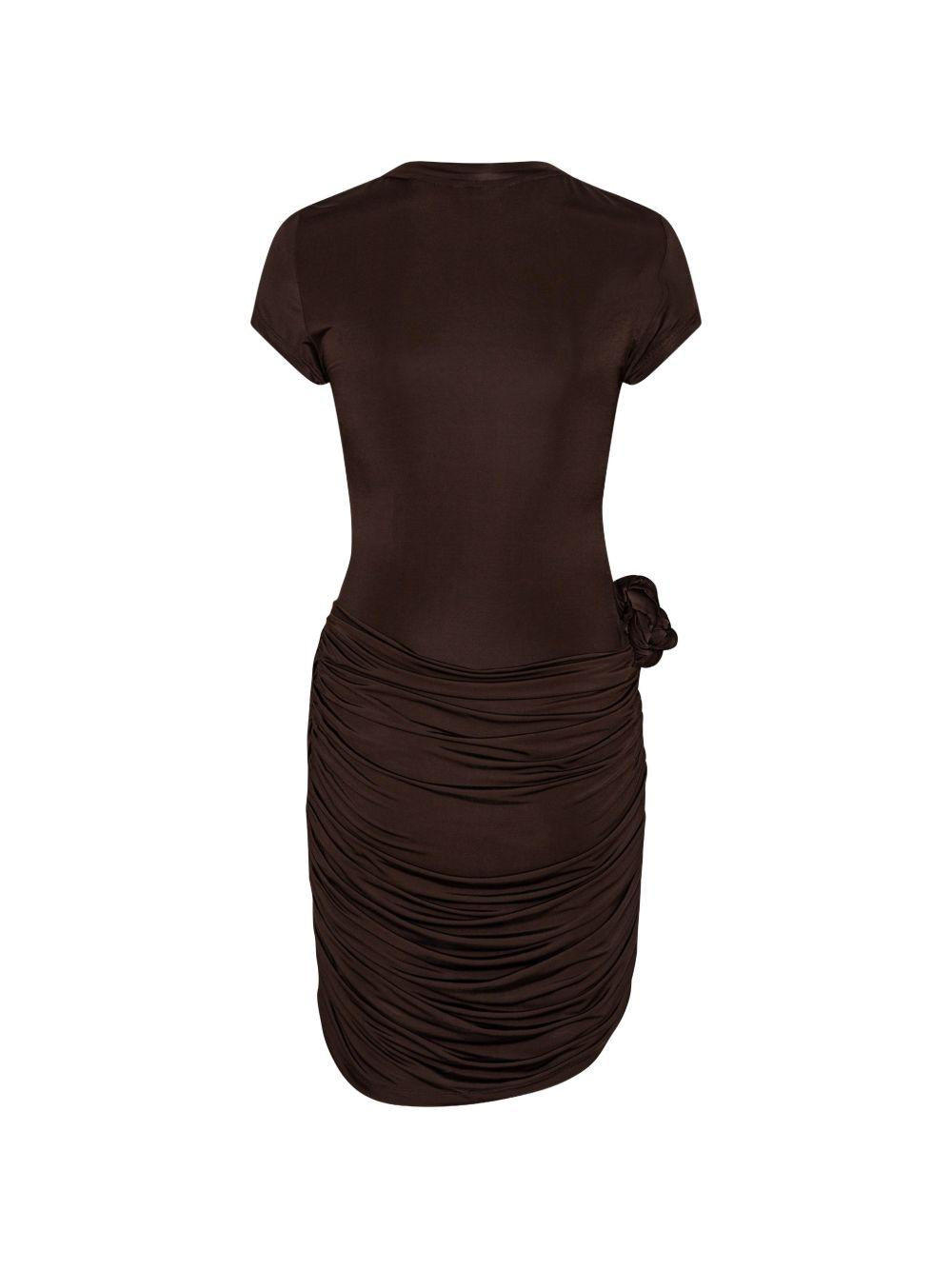 Draped Mini Dress 1159412910 2910 CHICORY COFFEE ROTATE 