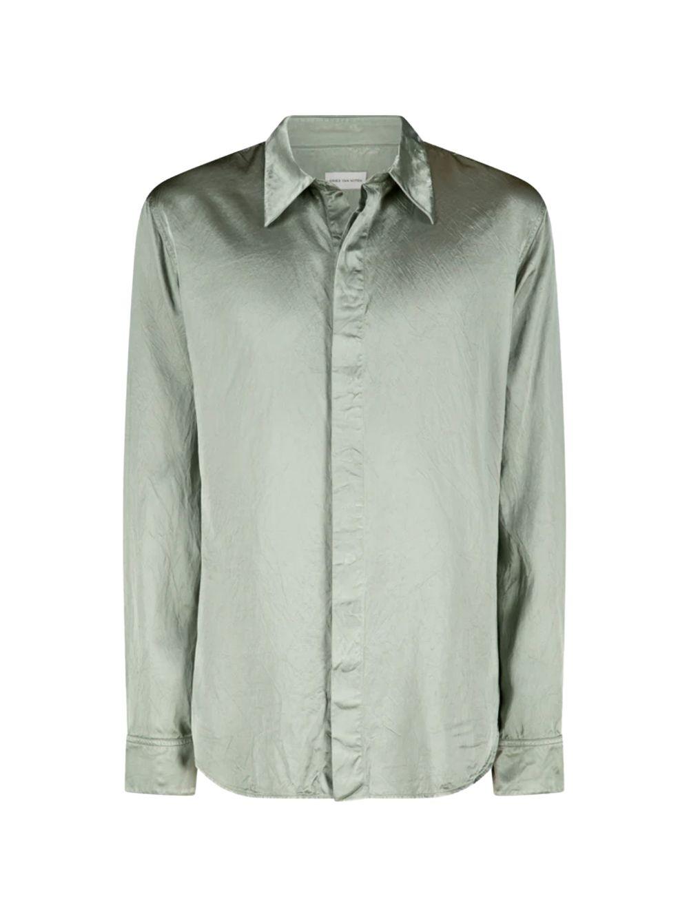 Satin Shirt CARVIES3277 606 MINT DRIES VAN NOTEN 
