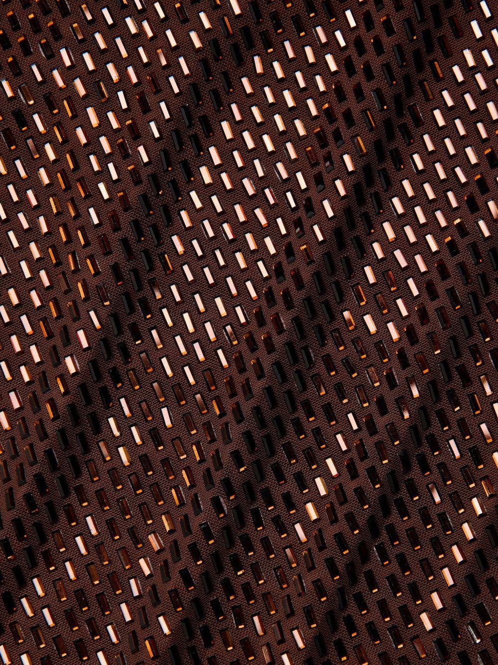 Abito lungo marrone con strass PF26041XBBR BROWN SELF-PORTRAIT 