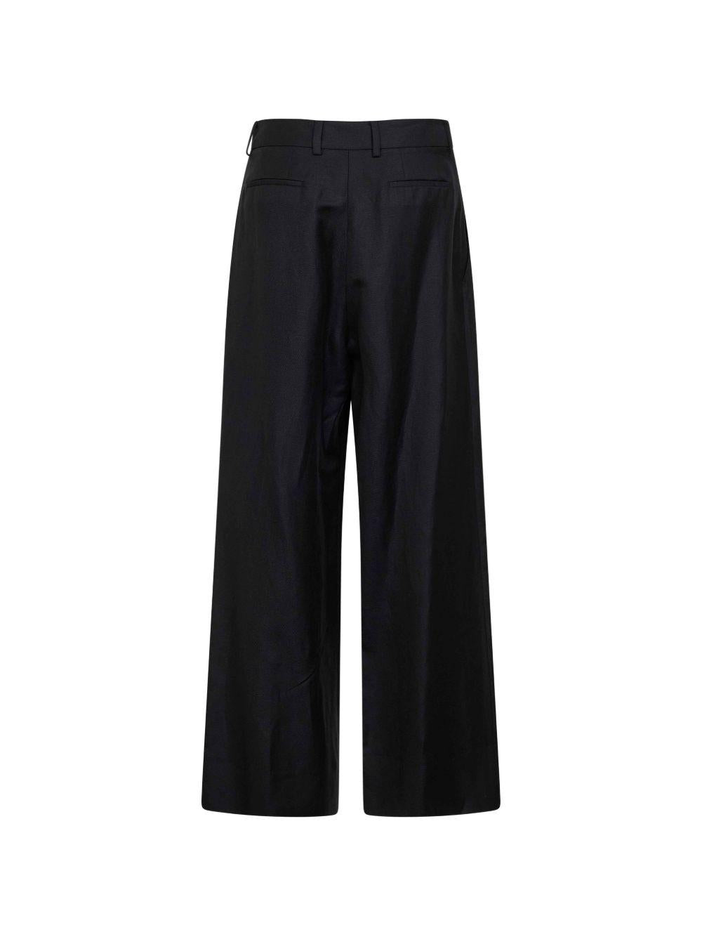 Pantalone Frankie in lana e lino CDVSFKZ00STDSD81 0990 NERO PT TORINO 