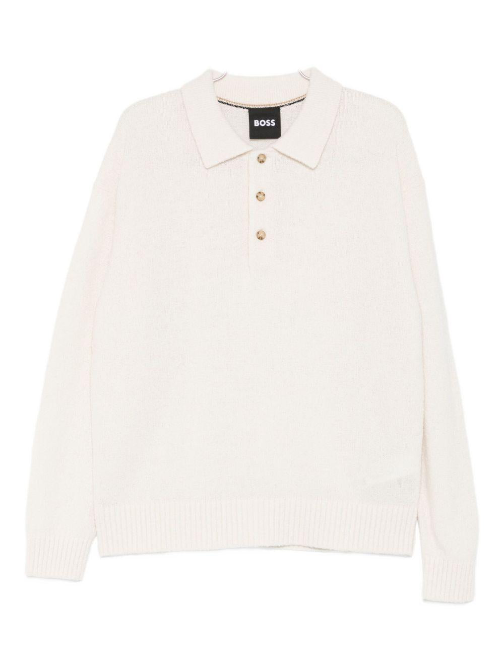 Polo in lana vergine 50549990 131 OPEN WHITE BOSS 