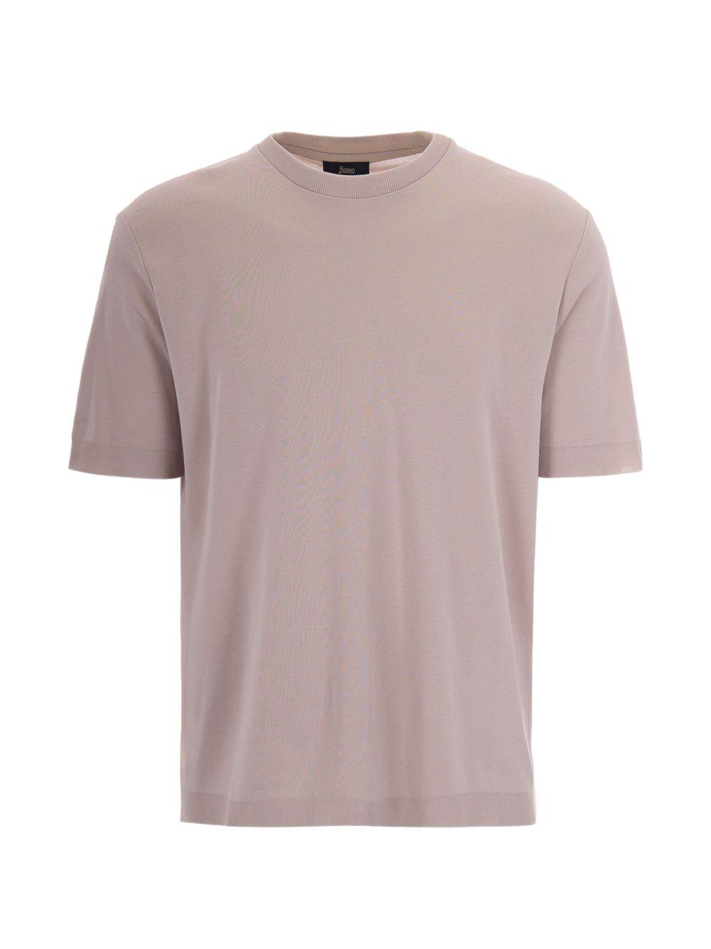 T-shirt in Jersey Knit Effect JG000206U52059 9403 GRIGIO PERLA HERNO 