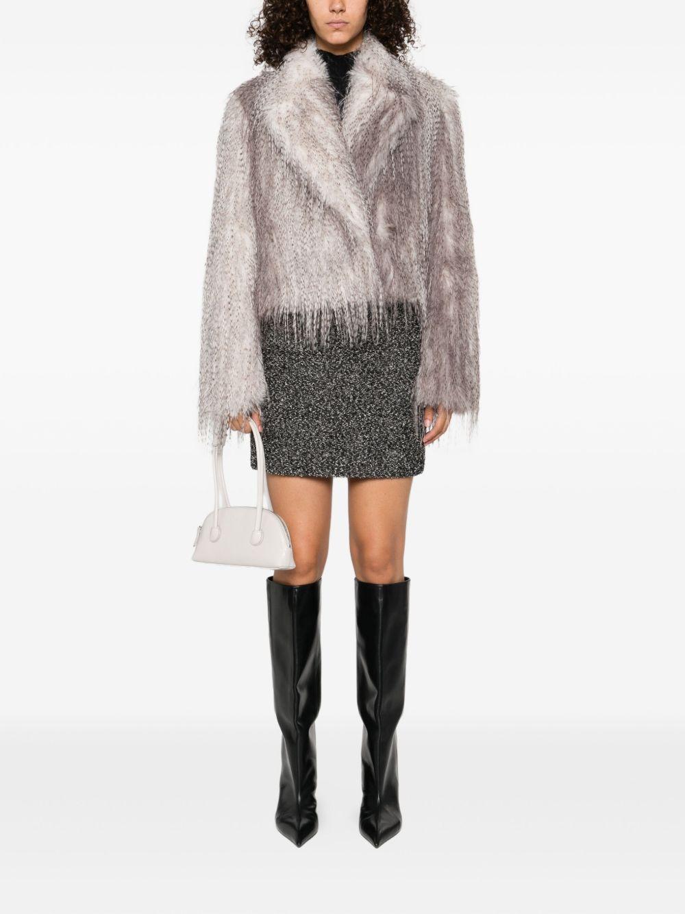 Giacca in ecopelliccia effetto lince 05FWJA13705361 90 GREY GIUSEPPE DI MORABITO 