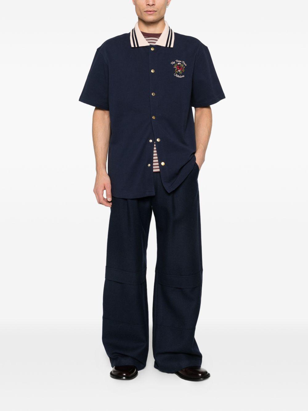 Chemise Piquée Slogan Rose JSH247CO264 NAVY DROLE DE MONSIEUR 