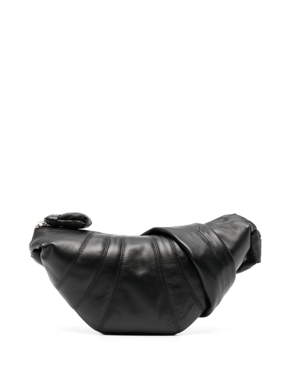 Small Croissant Bag in Leather BG0003LL095 BK999 BLACK LEMAIRE 